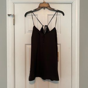 Sexy tie back Cami - Halogen size small black NWT